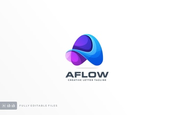 Abstract Letter Colorful Logo Template