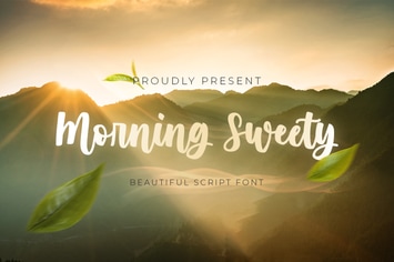 Morning Sweety - Beautiful Script