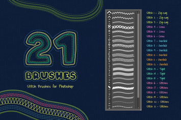 Stitch Photoshop Brushes