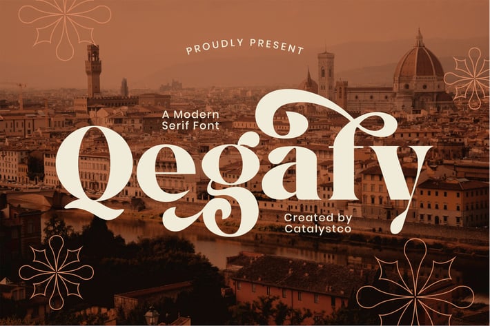 Qegafy Modern Serif Font 