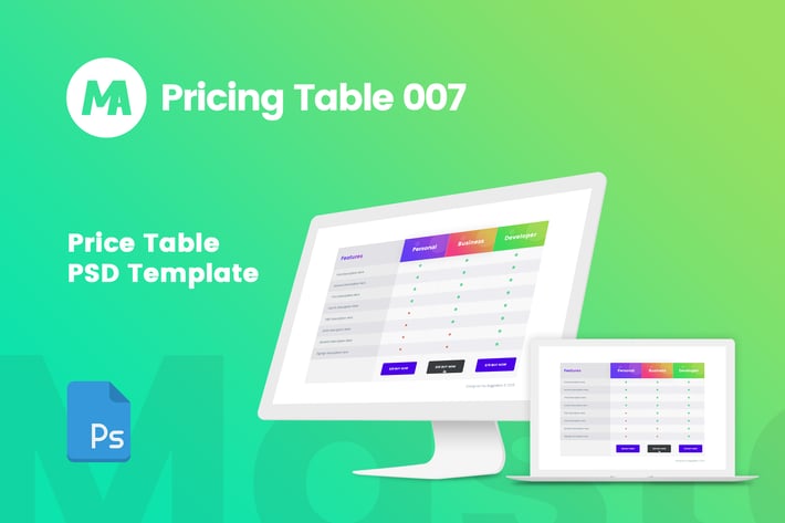 MA - Pricing Table 007