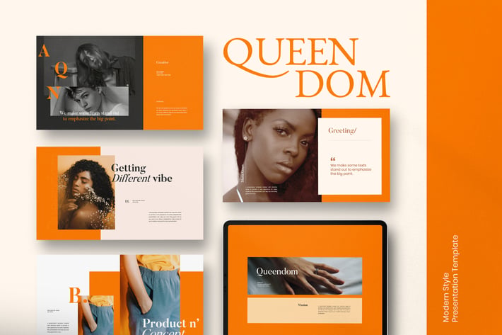 QUEENDOM - Lookbook Design Powerpoint 