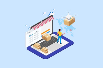 Drones Delivery Isometric Illustration - T2