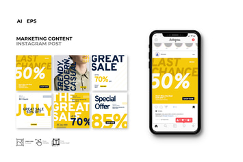 Marketing Content Instagram Post Template