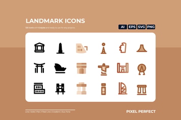 Landmark Icon - 6 Styles