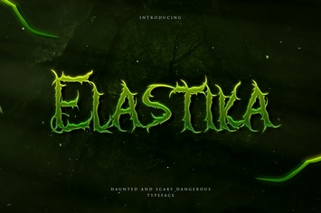 Elastika - Haunted Hand Drawing Display Typeface