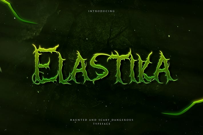 Elastika - Haunted Hand Drawing Display Typeface