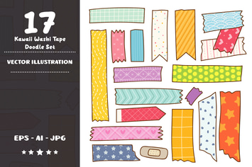 Kawaii Washi Tape Doodle Set