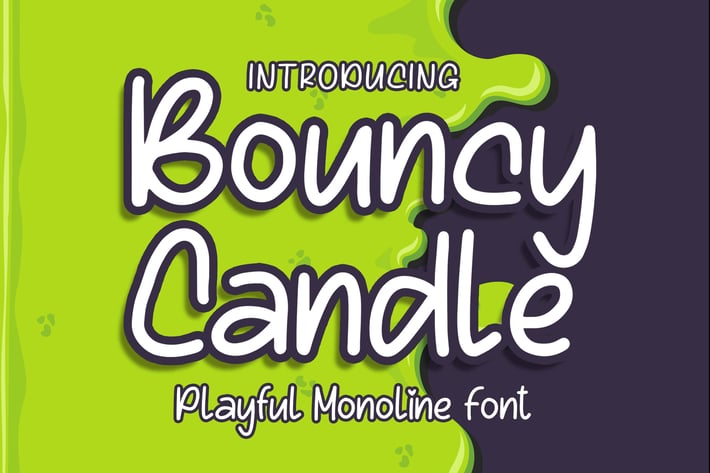 Bouncy Candle - Playful Monoline Font