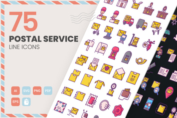 75 Postal Service Icons