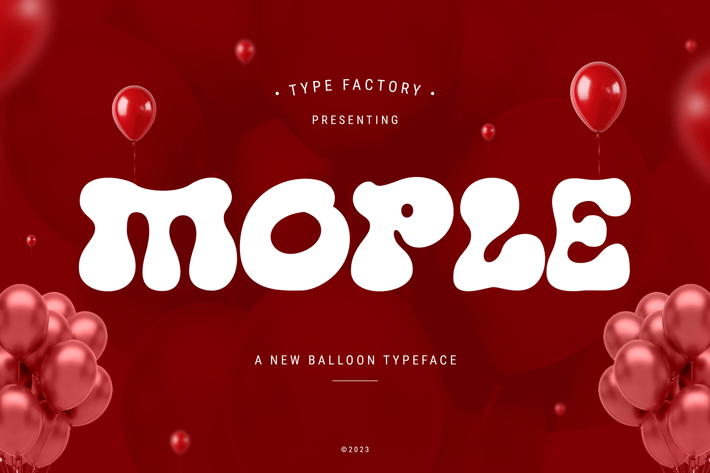 Mople - Balloon Typeface