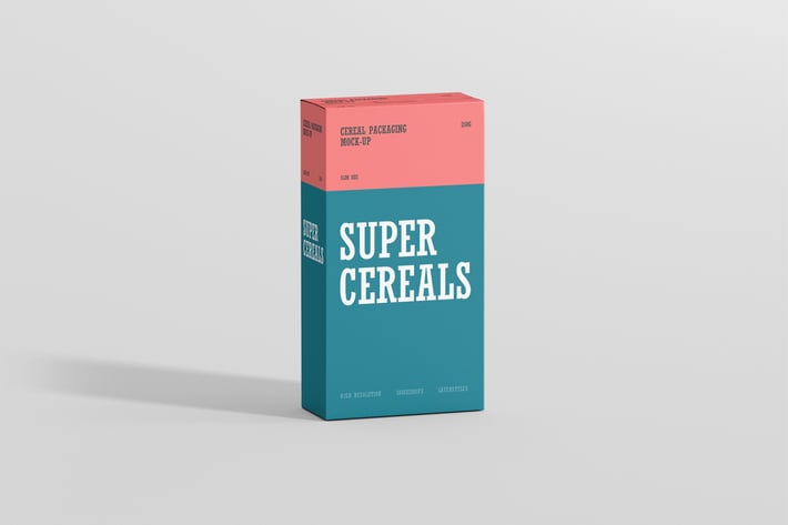 Cereals Box Mockup - Slim Size