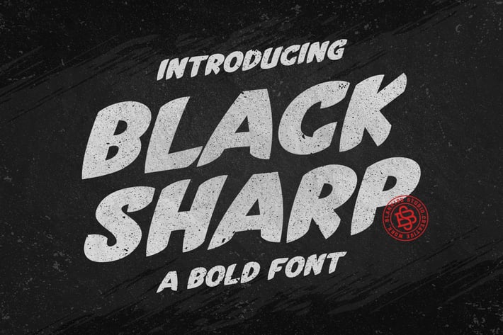 Black Sharp a Bold Font