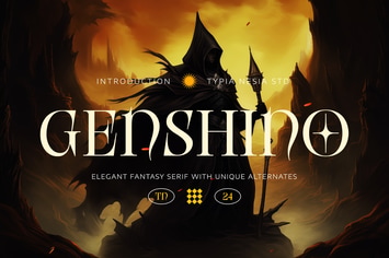 Genshino - Elegant Fantasy Game Serif font 