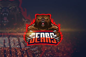 Bear - AI and PSD eSport Logo Template