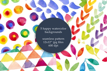 Abstract Watercolor Pattern
