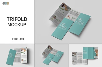 Trifold Brochure Mockup V.3