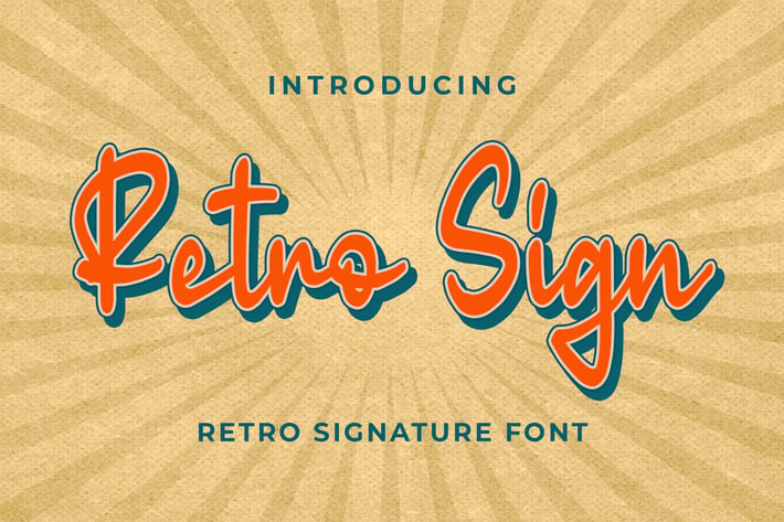 Retro Sign - Retro Signature Font