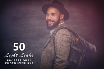50 Light Leaks Photo Overlays