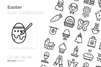 Easter Outline Icon