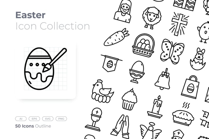 Easter Outline Icon