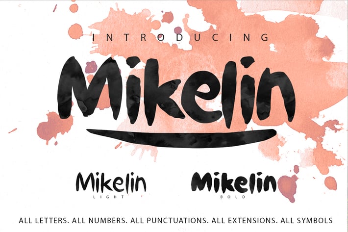Mikelin Family Typeface + Extras