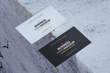 Simple Realistic Business Card Mock-Up Template