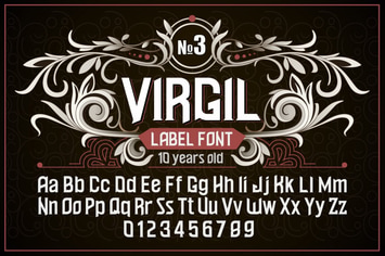 Vintage otf font "Virgil"