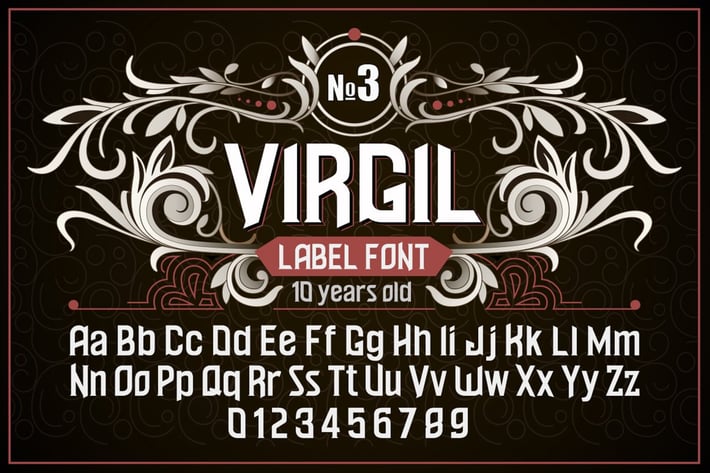 Vintage otf font "Virgil"