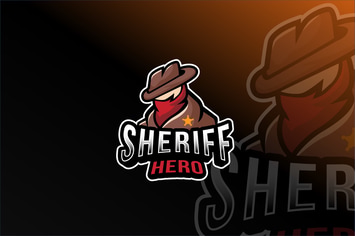 Sheriff Hero Esport Logo Template