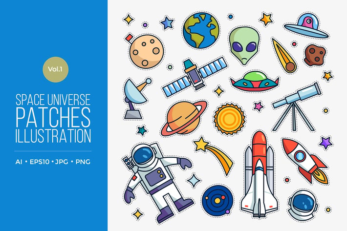 Space Universe Vector Patches Vol.1