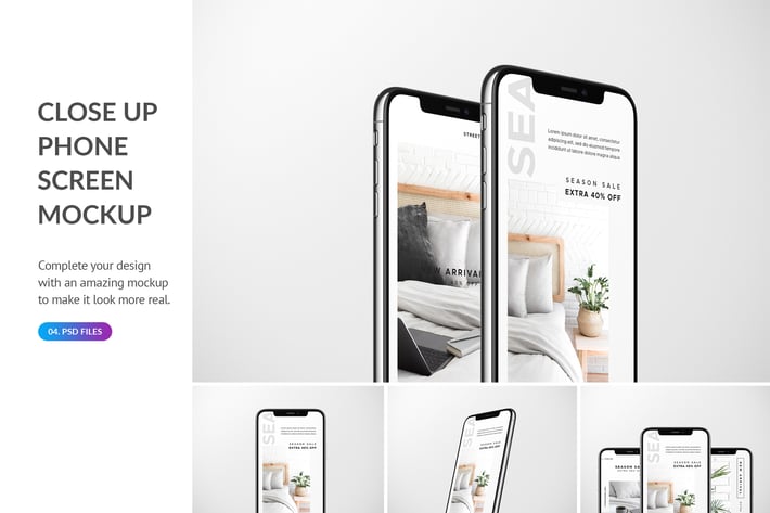 Close Up Phone Mockup