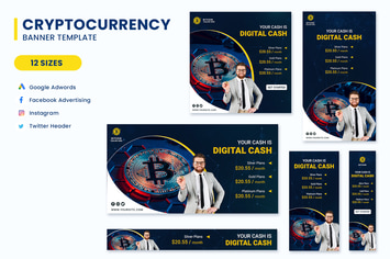 Cryptocurrency Banners Ad Set Template