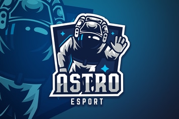 Astronaut Sport And Esport Logo Vector Template