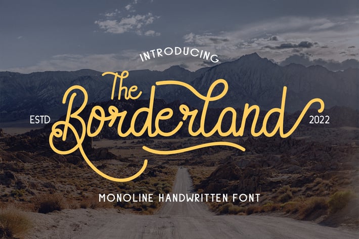 Borderland - Monoline Handwritten Font