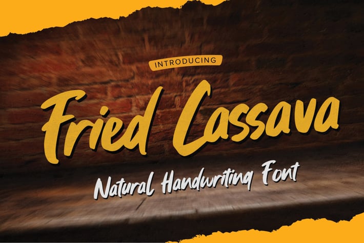 Fried Cassava - Natural Handwritten  Font