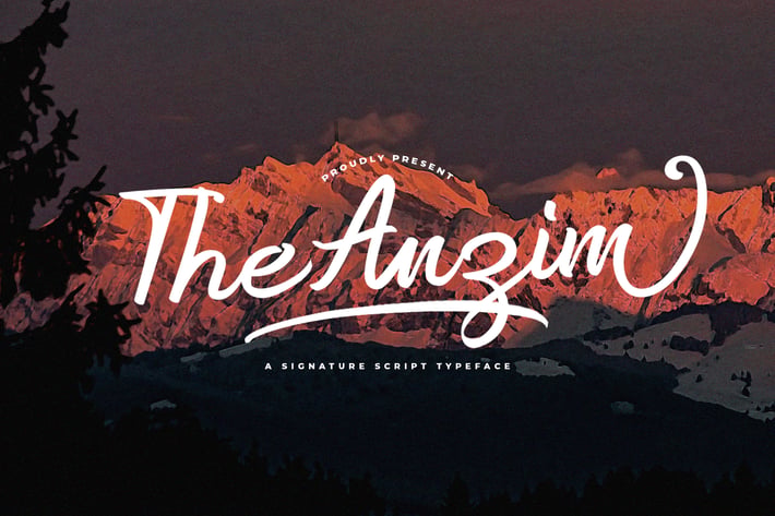Anzim - Signature Script Font