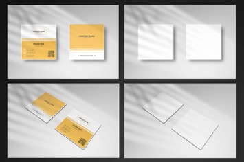 Square Business Card Mockup