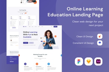 Online Learning Education Landing Page
