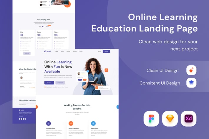 Online Learning Education Landing Page