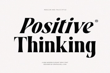 Positive Thinking Family Serif Font Text