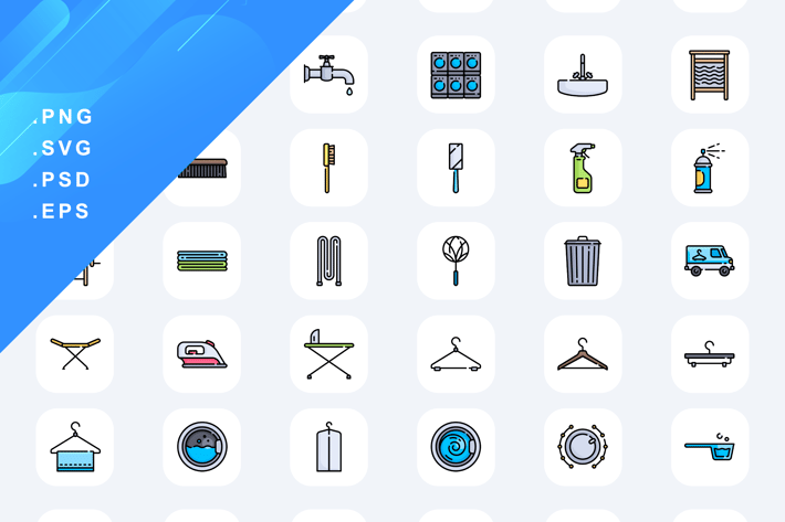Laundry Washing Icons