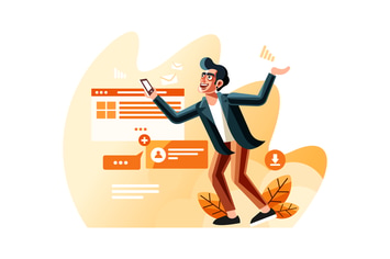 Internet users vector illustration