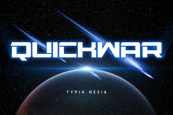 Quickwar - Techno and Sport Racing Font