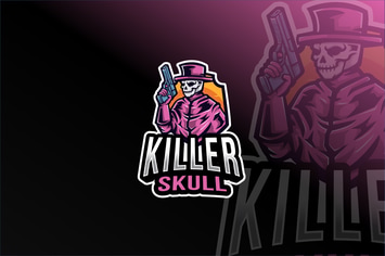 Killer Skull Esport Logo Template