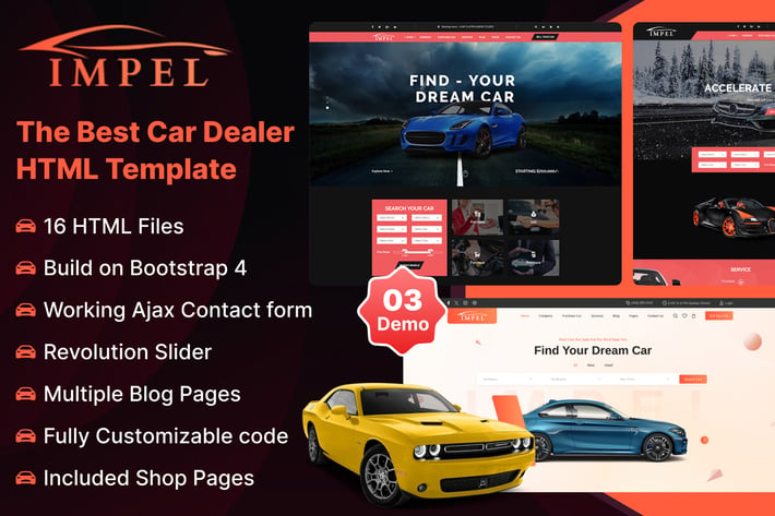 Impel Car - Car Dealer HTML Template