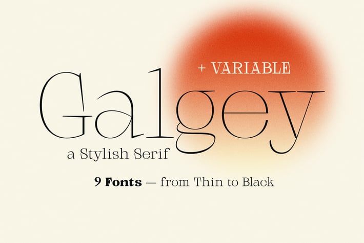 Galgey - Font Family + Variable