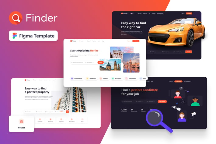 Finder - Directory & Listings Figma Template