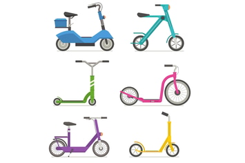 City Kick Scooters and E Bikes Set
