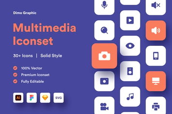 Multimedia Iconset Solid UZ